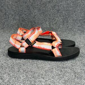 Teva Original Universal Sandals Women's 8 Orange Tie Dye Athletic Summer Beach
